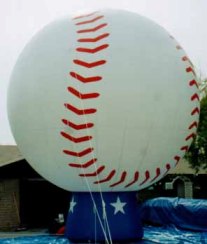 Baseball balloon - 25ft. tall cold-air baseball inflatables for sale or rent.